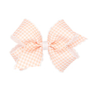 Gingham Moonstitch Bow