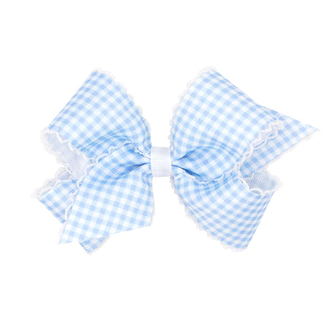 Gingham Moonstitch Bow