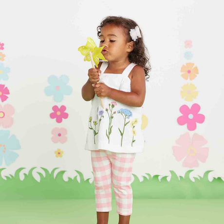 Flower Embroidered Tunic and Legging Set
