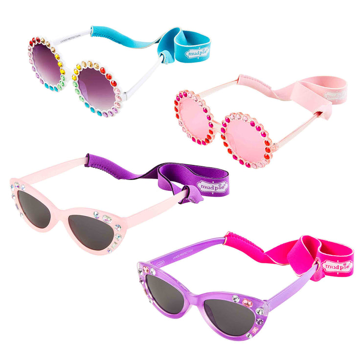 Rhinestone Girl Strap Sunglasses