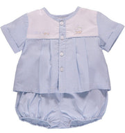 Carriage Embroidered Gingham Bloomer Set