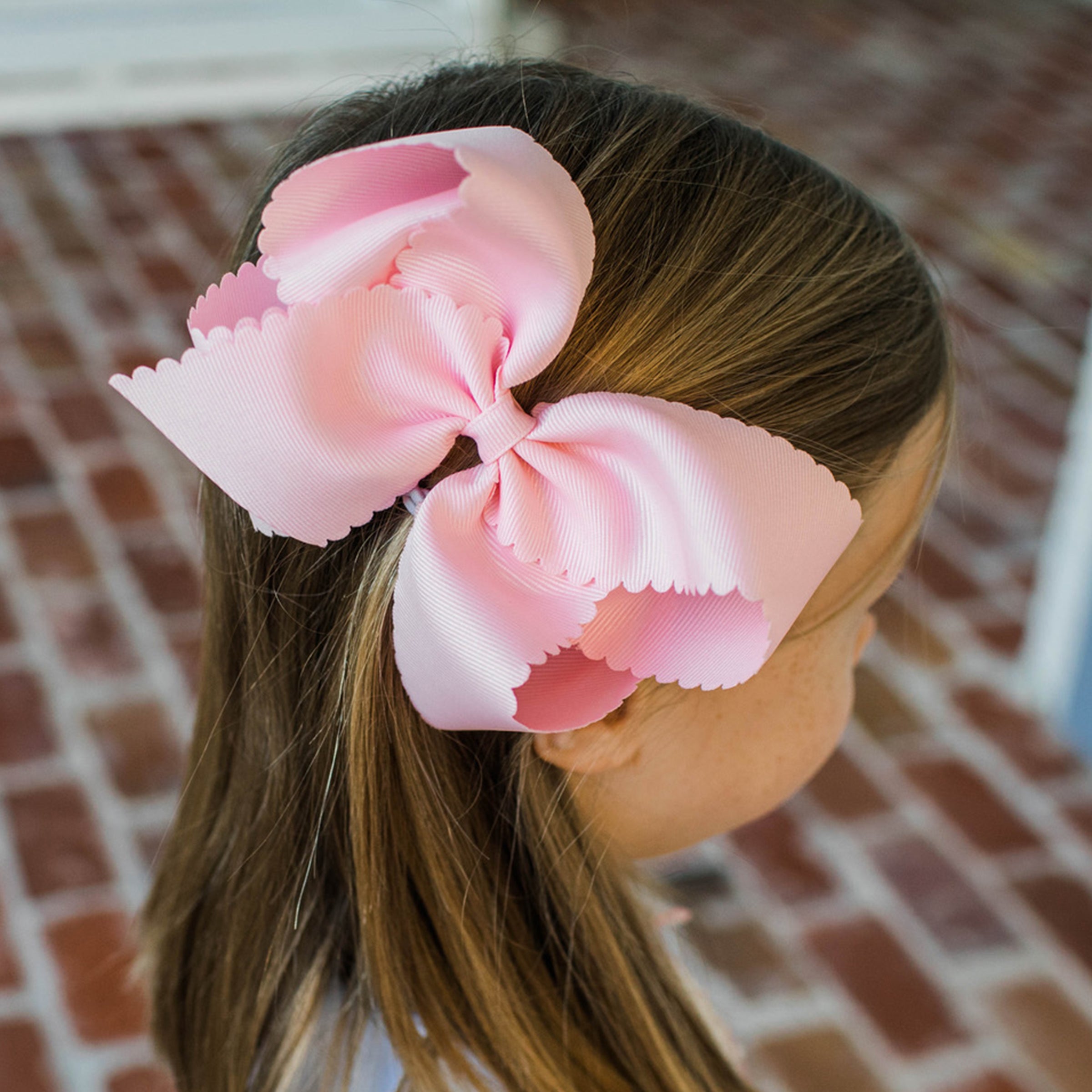 Scalloped Edge Grosgrain Bow – Classic Whimsy