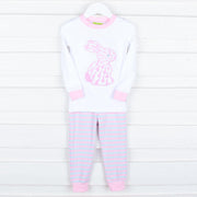 Easter Elegance Pink Bunny Pajamas