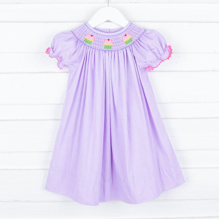 Cupcake Smocked Lavender Dress
