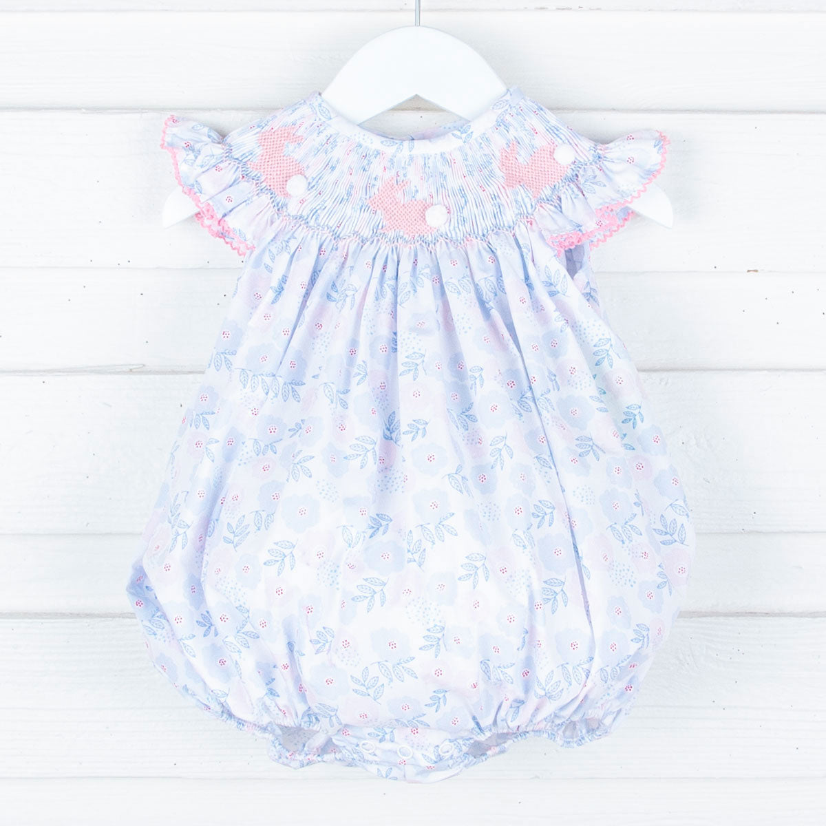 Easter Bunny Smocked Blooming Bubble