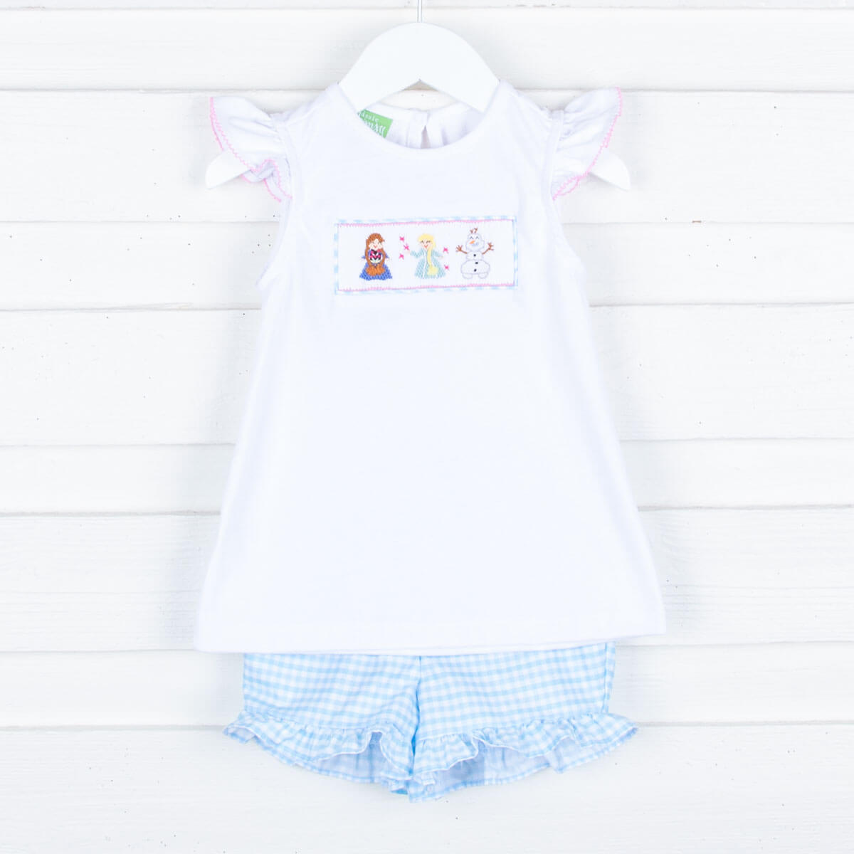 Ice Princess Short Set Blue Gingham