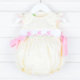 Hoppy Bunnies Smocked Beverly Bubble