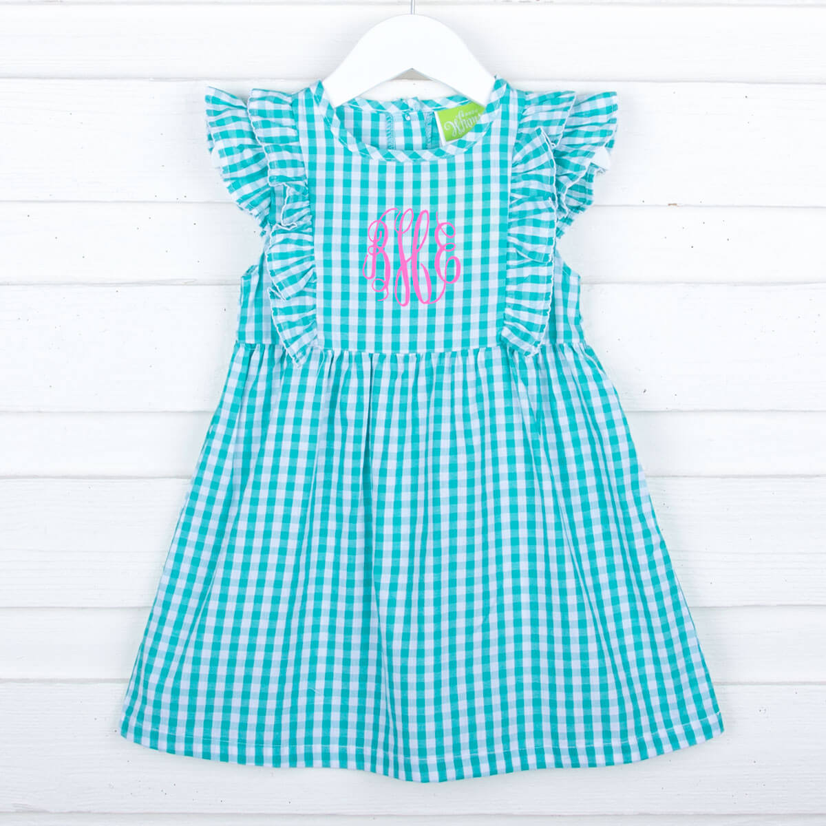 Turquoise Gingham Kate Dress