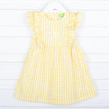 Sunshine Yellow Gingham Kate Dress