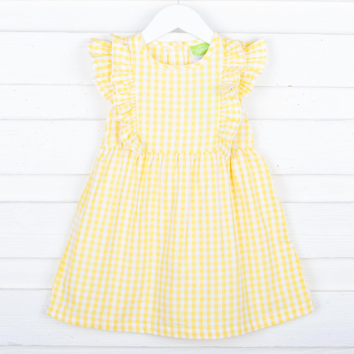 Sunshine Yellow Gingham Kate Dress