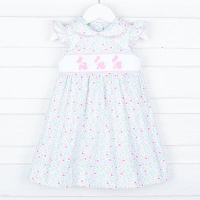 Bow Bunny Smocked Floral Collared Dress