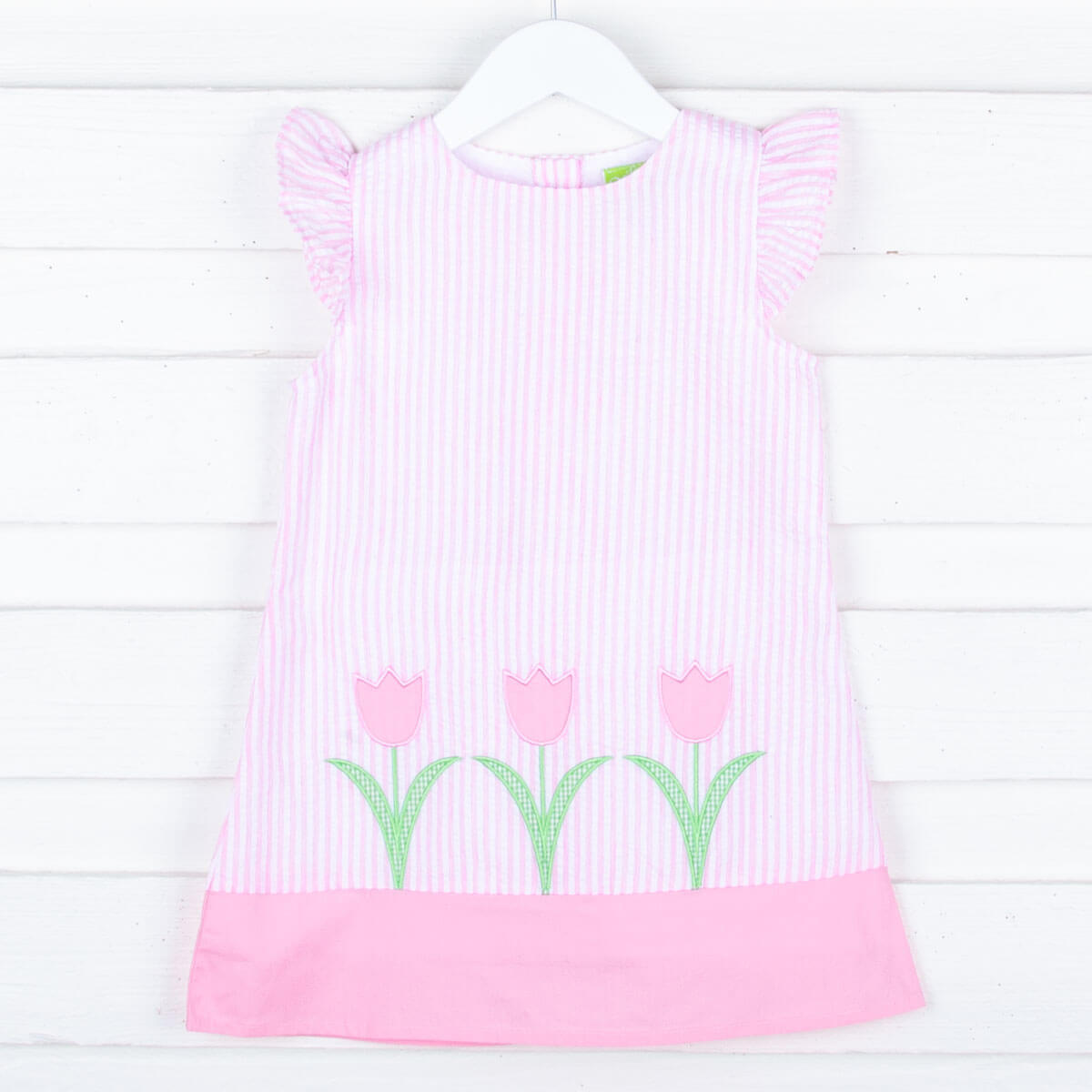 Tulip Garden Pink Stripe Dress