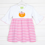 Pumpkin Pink Stripe Sophia Dress