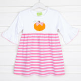 Pumpkin Pink Stripe Sophia Dress