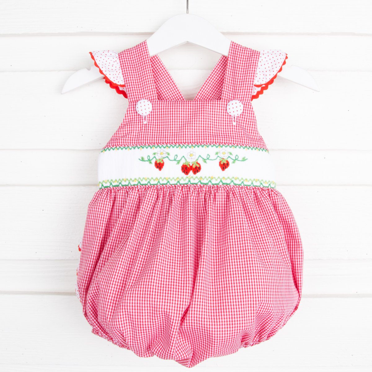 Strawberry smocked deals auctions bubble classic whimsy