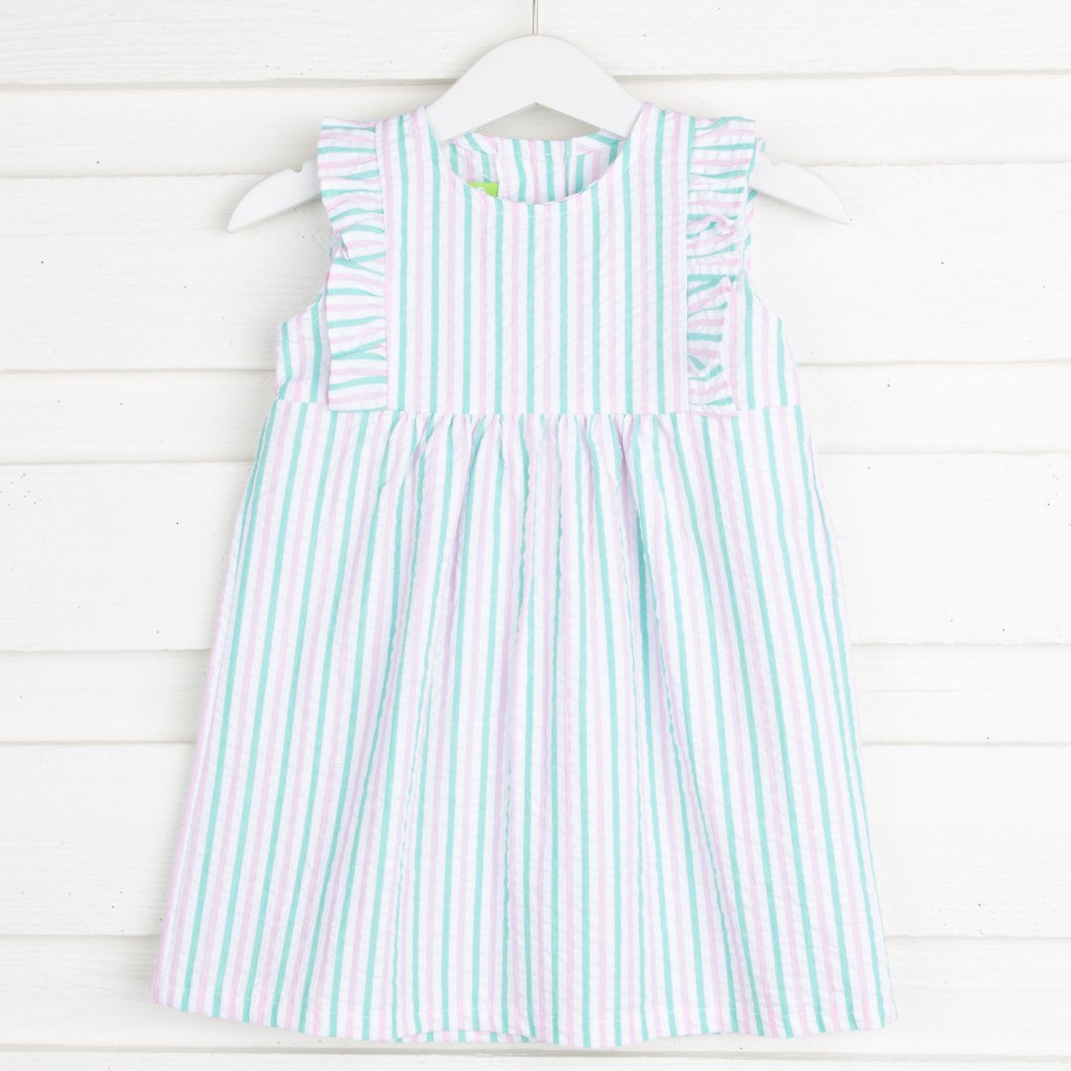 Cotton Candy Seersucker Stripe Kate Dress