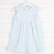 Cotton Candy Seersucker Stripe Kate Dress