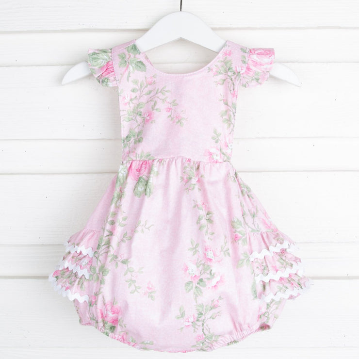 Sweet Rose Floral Ruffle Bubble
