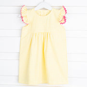 Yellow Gingham Anna Dress