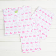 Pink Whale Print Mom Pajamas