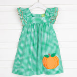 Green Gingham Pumpkin Poppy Dress