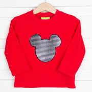 Mouse Ears Red Long Sleeve Shirt
