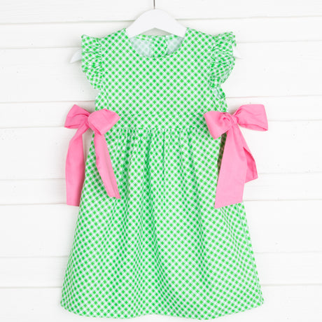Green Gingham Avery Dress