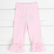 Pink Stripe Knit Leggings