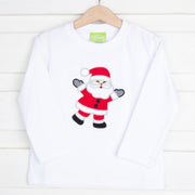 Cheerful Santa White Long Sleeve Shirt