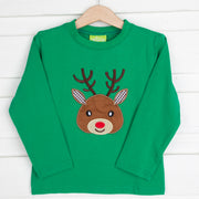 Reindeer Green Long Sleeve Shirt