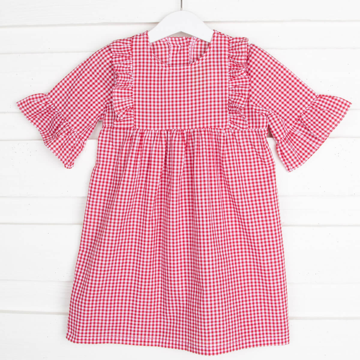 Berry Red Gingham Olivia Dress