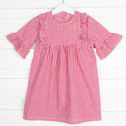 Berry Red Gingham Olivia Dress