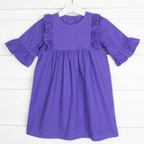 Purple Solid Olivia Dress