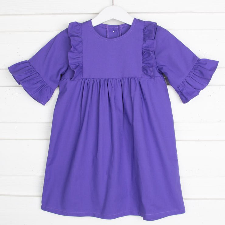 Purple Solid Olivia Dress