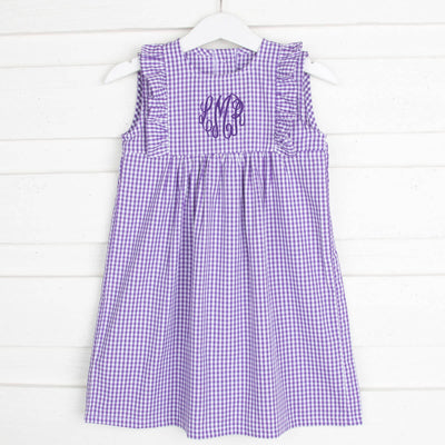 Purple Gingham Kate Dress