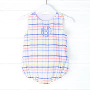 Coral and Navy Plaid Sun Bubble