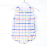 Coral and Navy Plaid Sun Bubble