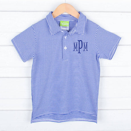 Royal Blue Stripe Polo Shirt