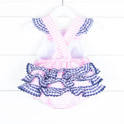 Pink Golf Smocked Leah Bubble