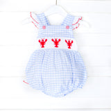Lobster Smocked Blue Leah Bubble