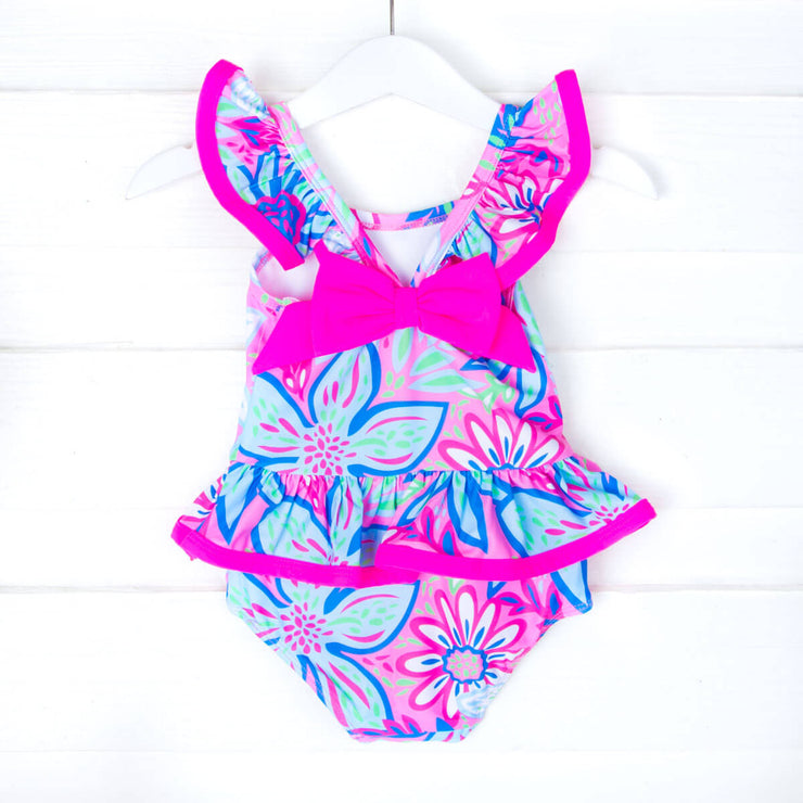 Tropical Floral One Piece Swimsuit