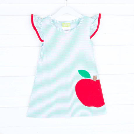 Aqua Stripe Apple Milly Dress