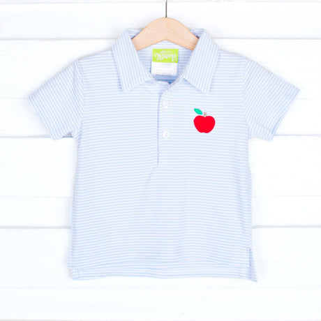 Blue Stripe Apple Polo Shirt
