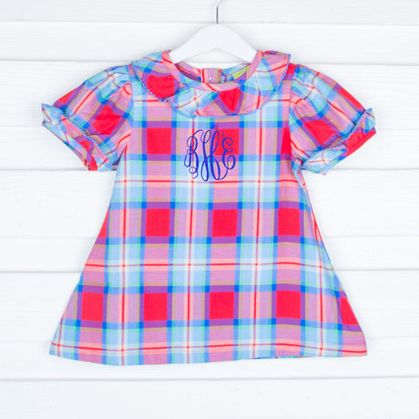 Red and Blue Plaid Maddie Dress