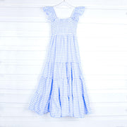 Blue Gingham Willow Mom Dress