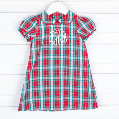 Red and Green Plaid Sally Dress