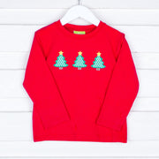 Christmas Tree Red Long Sleeve Shirt