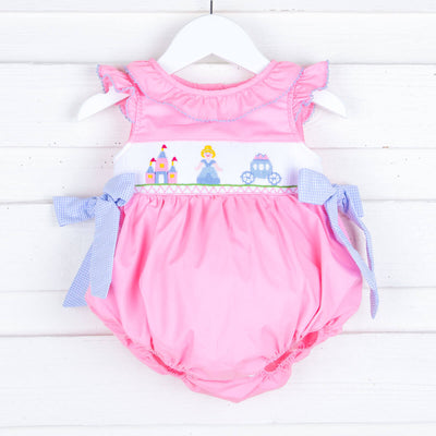 Castle Princess Smocked Pink Beverly Bubble