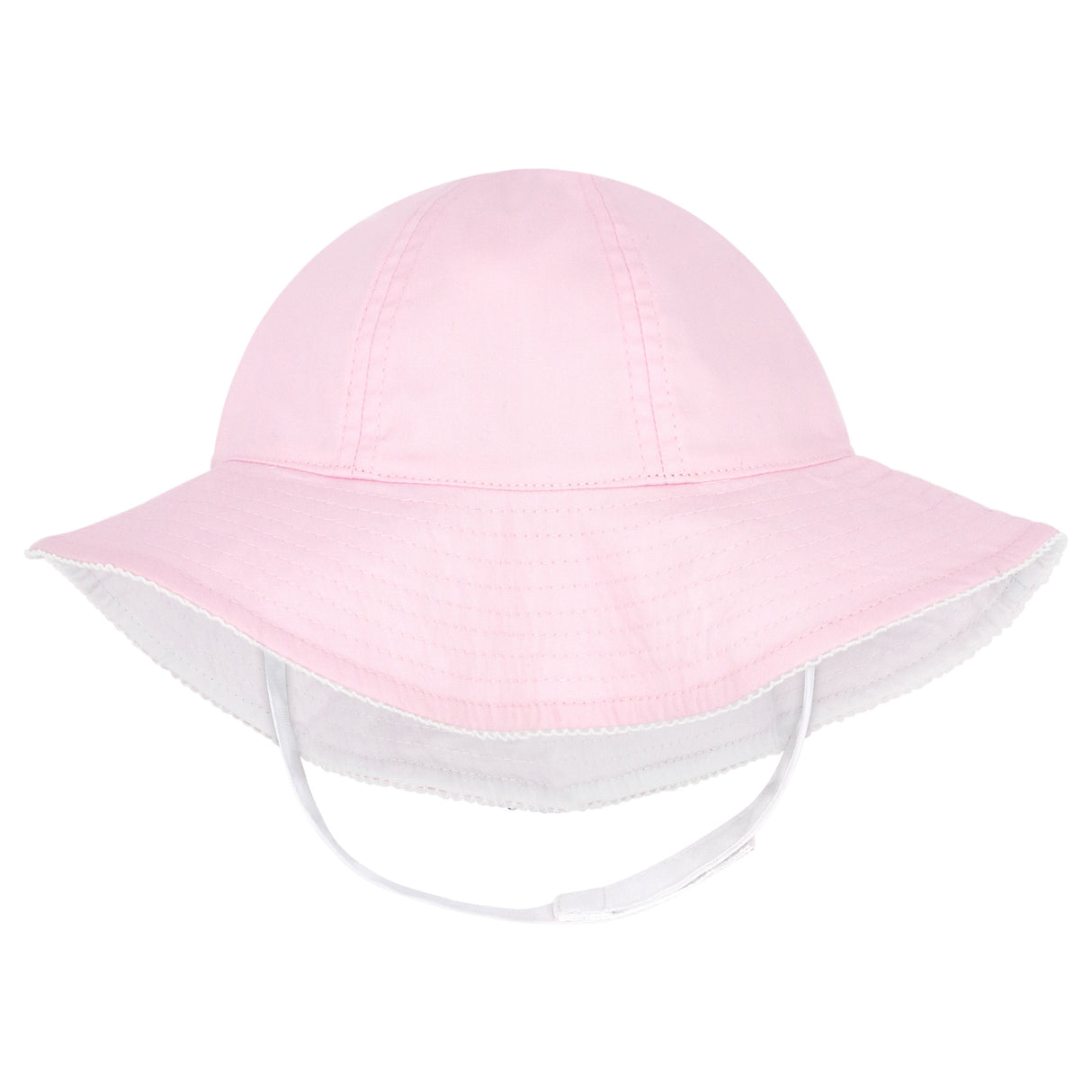 Pink Reversible Moonstitch Brim Sun Hat