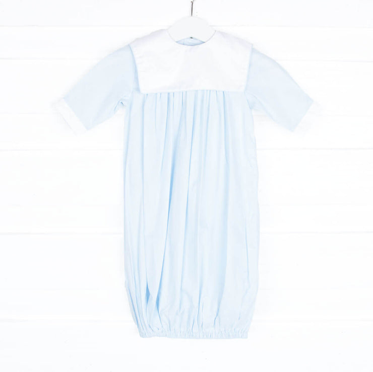 Blue Baby Gown with Sailor Collar